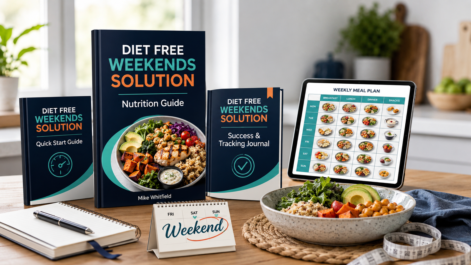 Diet Free Weekends Solution is a digital weight-management program created by fitness trainer Mike Whitfield. It provides downloadable nutrition guides, tracking materials and instructional content built around following structured eating guidelines during part of the week while allowing greater flexibility on weekends.