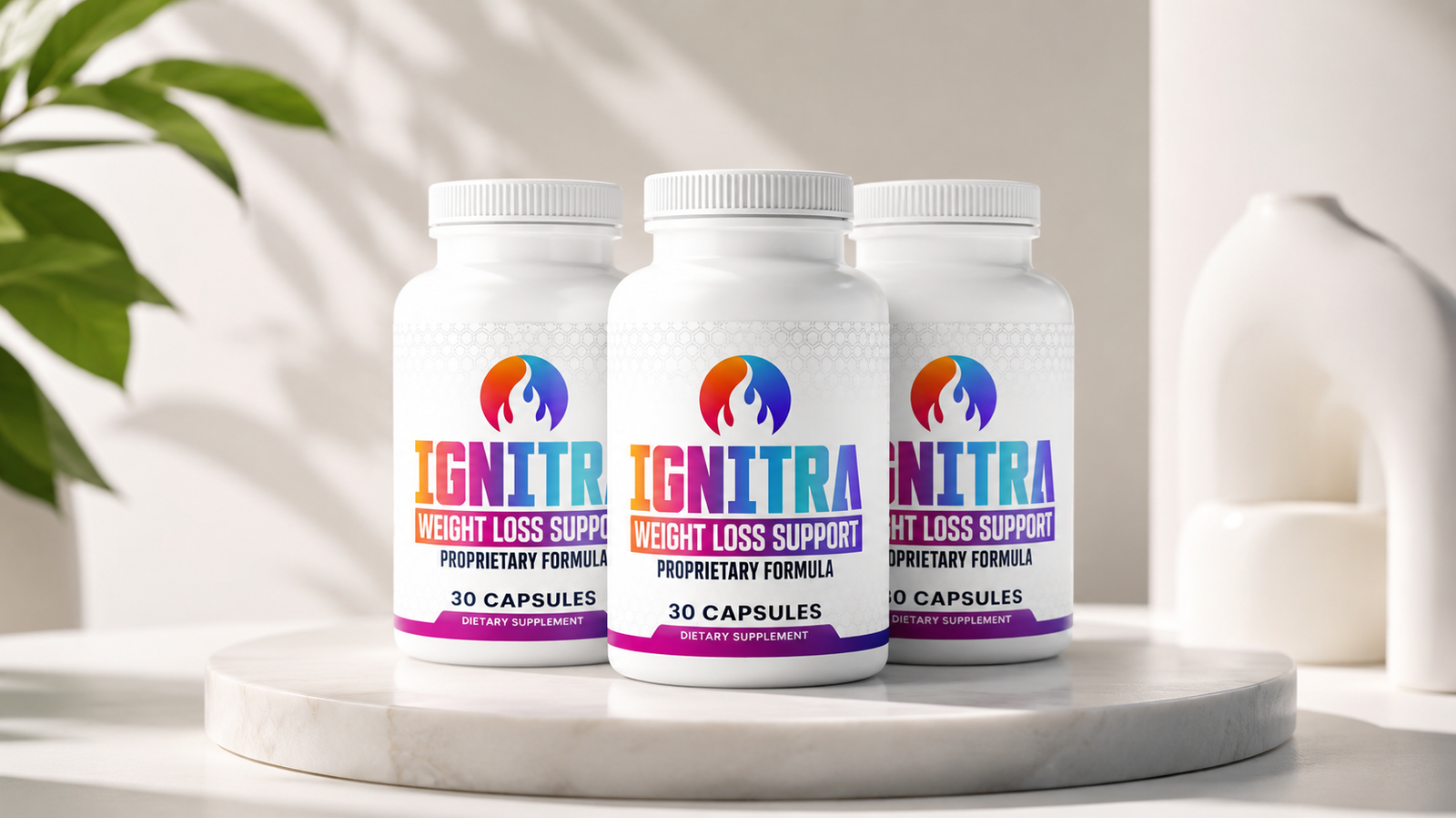 Ignitra is a plant-based dietary supplement marketed to support metabolism, energy, appetite control and healthy weight-management efforts. Its formula includes ingredients such as berberine HCl, konjac fiber, turmeric and prickly pear extract.
