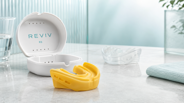 Reviv is a range of reusable silicone mouthguards promoted for nighttime grinding, clenching and jaw support. Its ready-to-use design, multiple sizes and optional support program may appeal to users seeking an alternative to a custom dental guard.